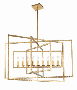 Crystorama - 337-GA - Nine Light Chandelier - Capri - Antique Gold