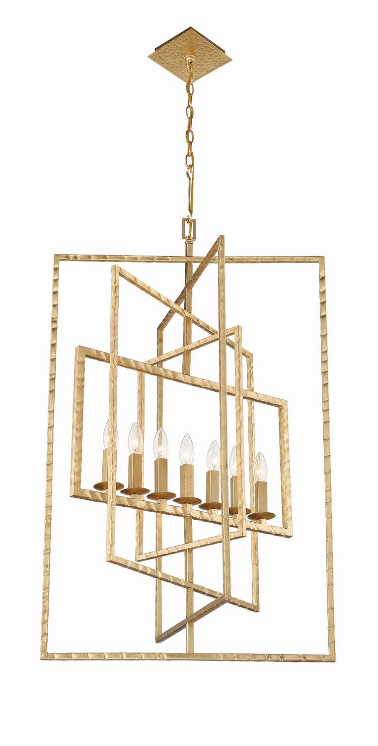 Crystorama - 339-GA - Seven Light Chandelier - Capri - Antique Gold