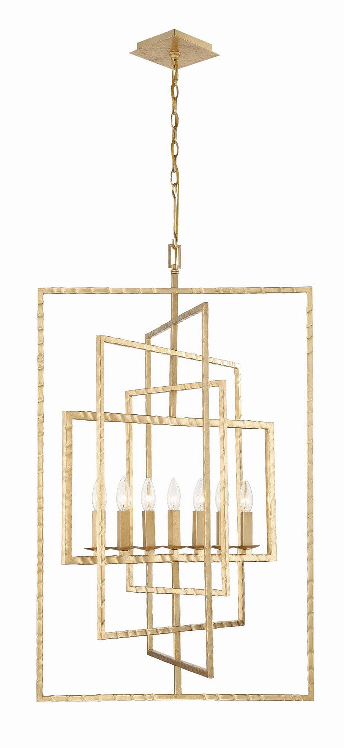 Crystorama - 339-GA - Seven Light Chandelier - Capri - Antique Gold