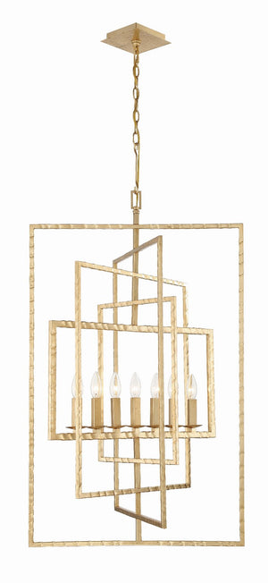 Crystorama - 339-GA - Seven Light Chandelier - Capri - Antique Gold