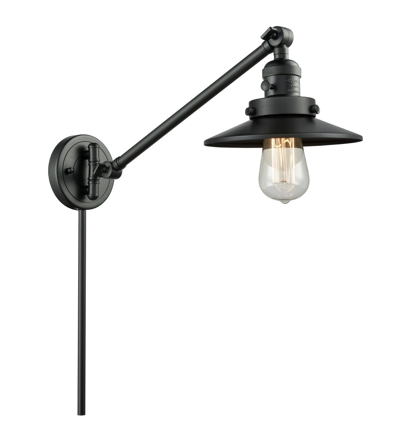 Innovations - 237-BK-M6-BK-LED - LED Swing Arm Lamp - Franklin Restoration - Matte Black