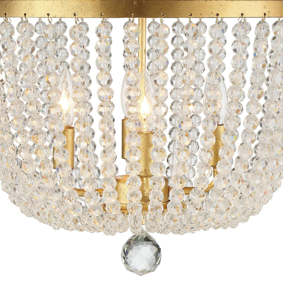 Crystorama - 604-GA - Four Light Chandelier - Rylee - Antique Gold