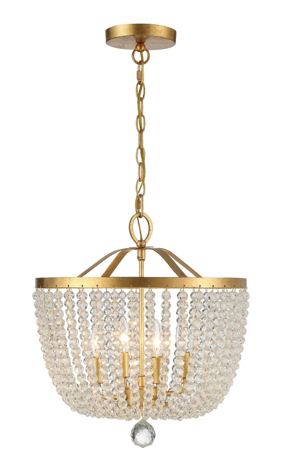 Crystorama - 604-GA - Four Light Chandelier - Rylee - Antique Gold