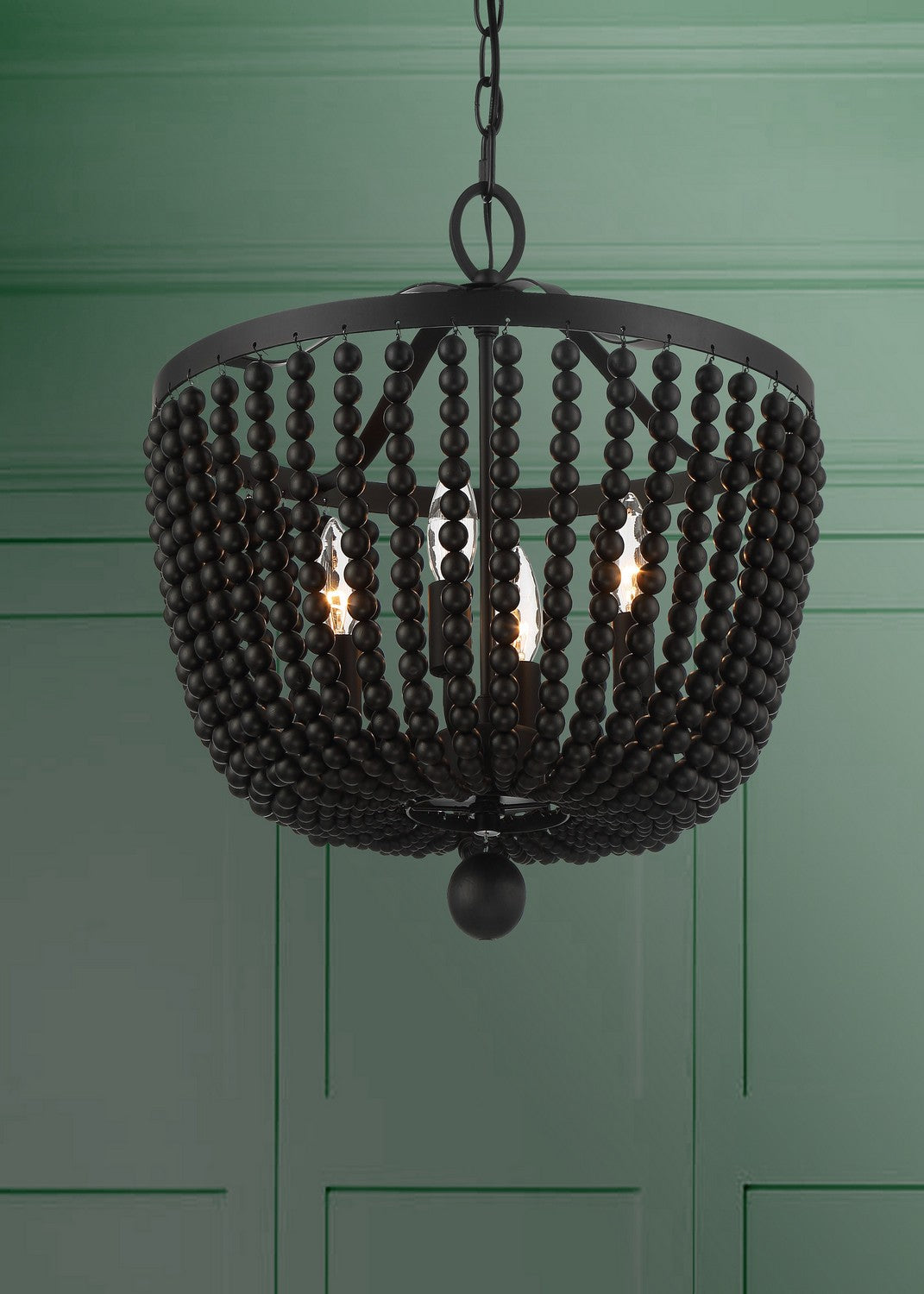 Crystorama - 604-MK - Four Light Chandelier - Rylee - Matte Black