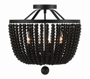 Crystorama - 604-MK_CEILING - Four Light Semi Flush Mount - Rylee - Matte Black