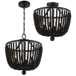 Crystorama - 604-MK_CEILING - Four Light Semi Flush Mount - Rylee - Matte Black