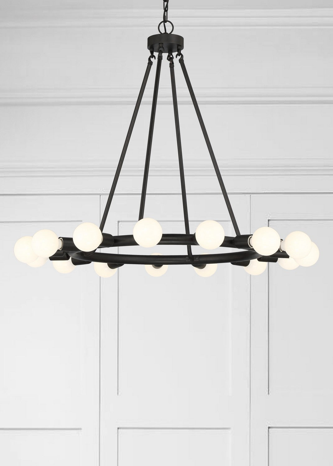 Crystorama - 9046-BK - 15 Light Chandelier - Dakota - Black