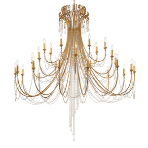 Crystorama - ARC-1929-GA-CL-MWP - 28 Light Chandelier - Arcadia - Antique Gold