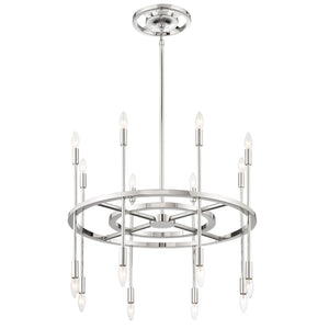 Crystorama - ARS-B4016-PN - 16 Light Chandelier - Aries - Polished Nickel