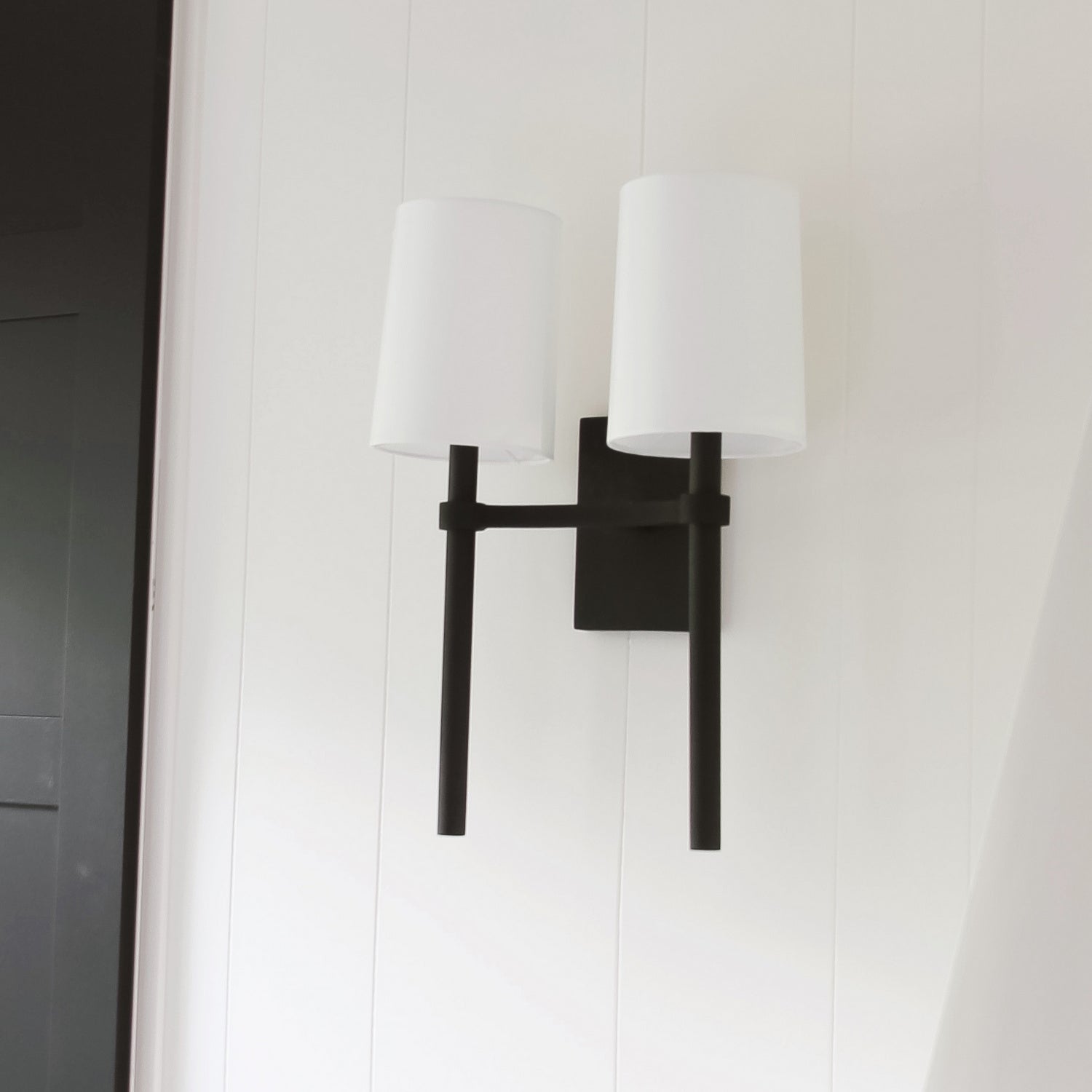 Crystorama - BRO-452-BF - Two Light Wall Sconce - Bromley - Black Forged