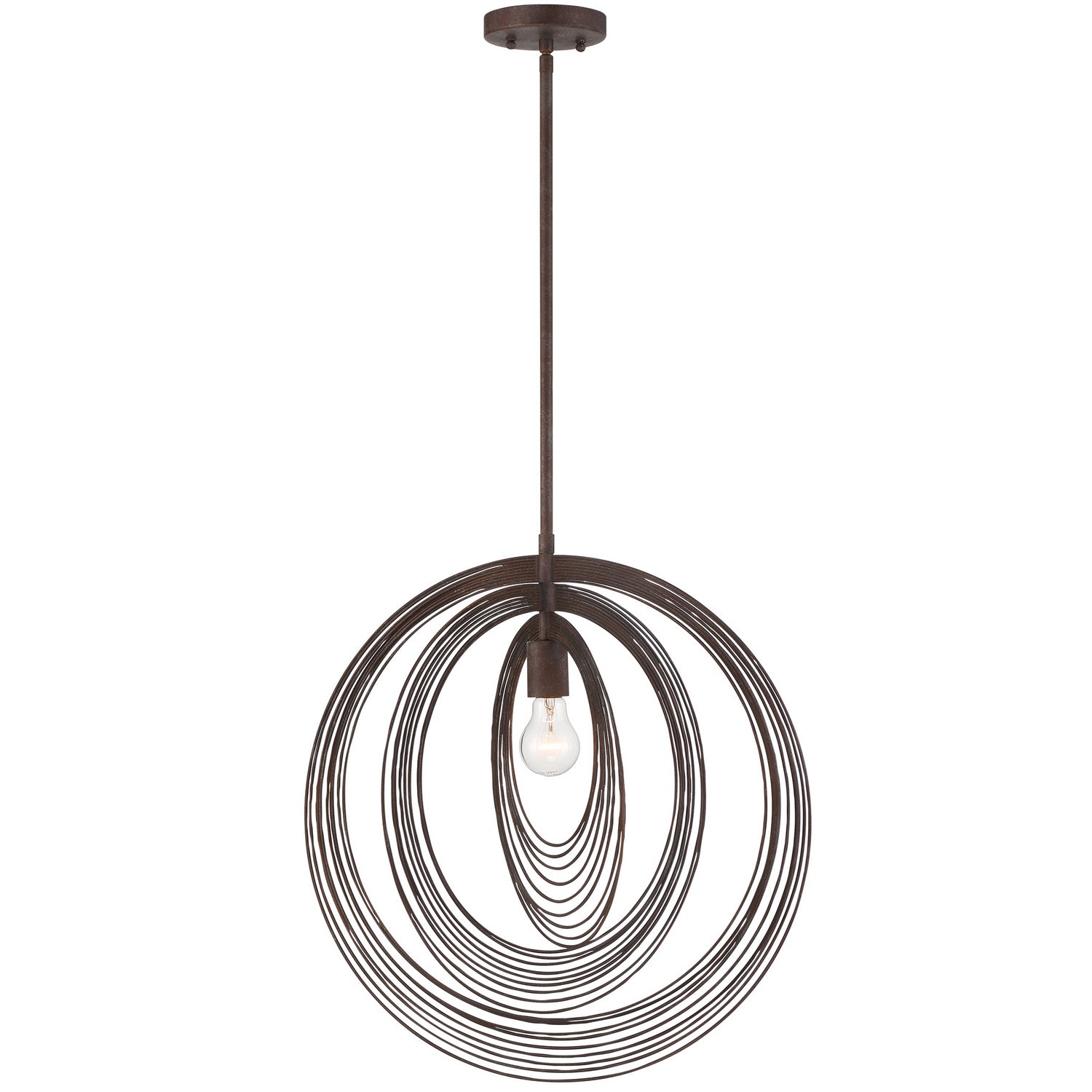 Crystorama - DOR-B7711-FB - One Light Pendant - Doral - Forged Bronze