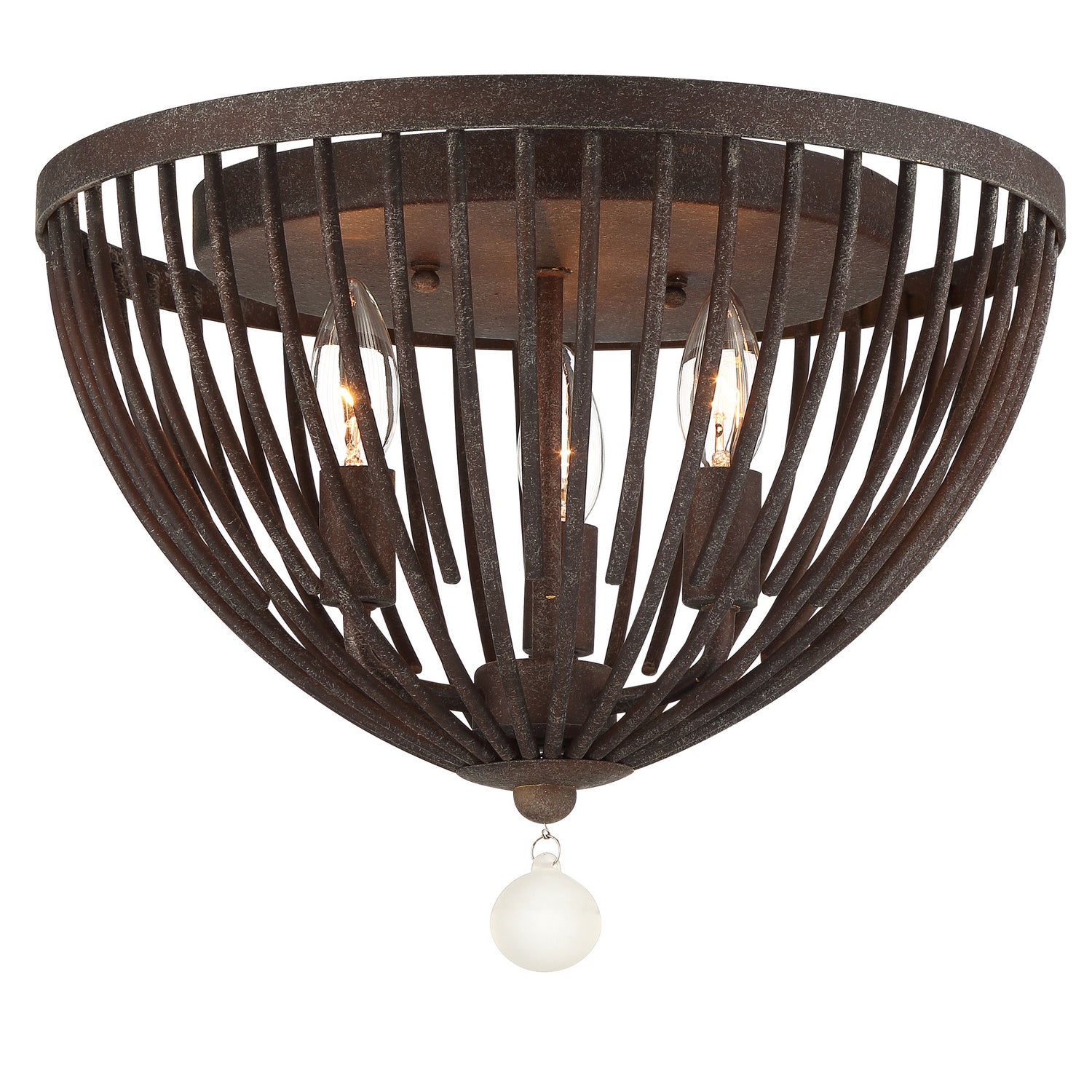 Crystorama - DUV-620-FB - Three Light Flush Mount - Duval - Forged Bronze