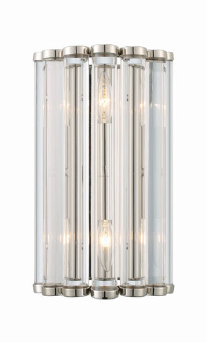 Crystorama - ELL-B3002-PN - Two Light Wall Sconce - Elliot - Polished Nickel