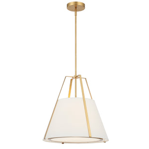 Crystorama - FUL-904-GA - Three Light Pendant - Fulton - Antique Gold