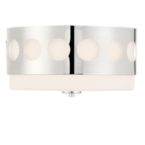 Crystorama - KIR-B8100-PN - Two Light Flush Mount - Kirby - Polished Nickel