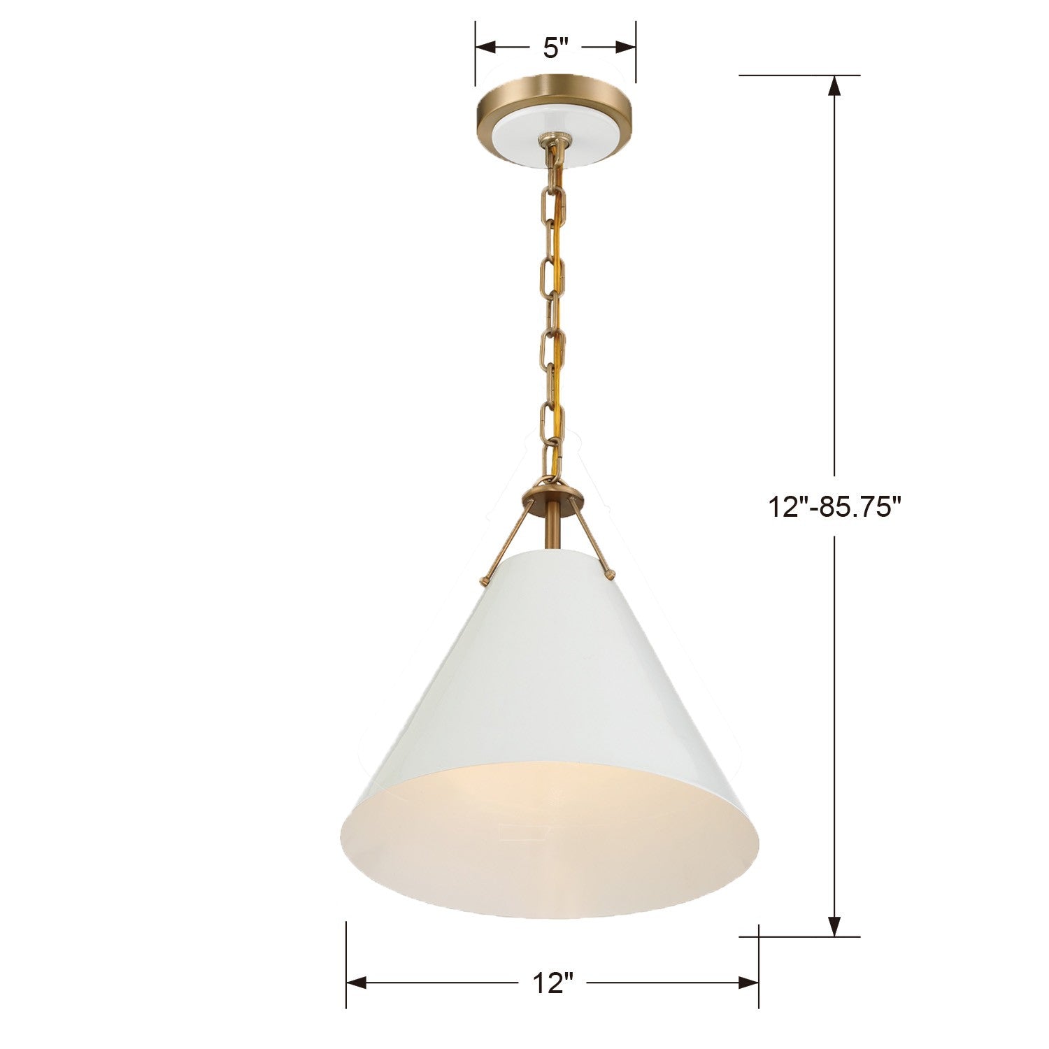 Crystorama - XAV-B8301-VG - One Light Pendant - Xavier - Vibrant Gold