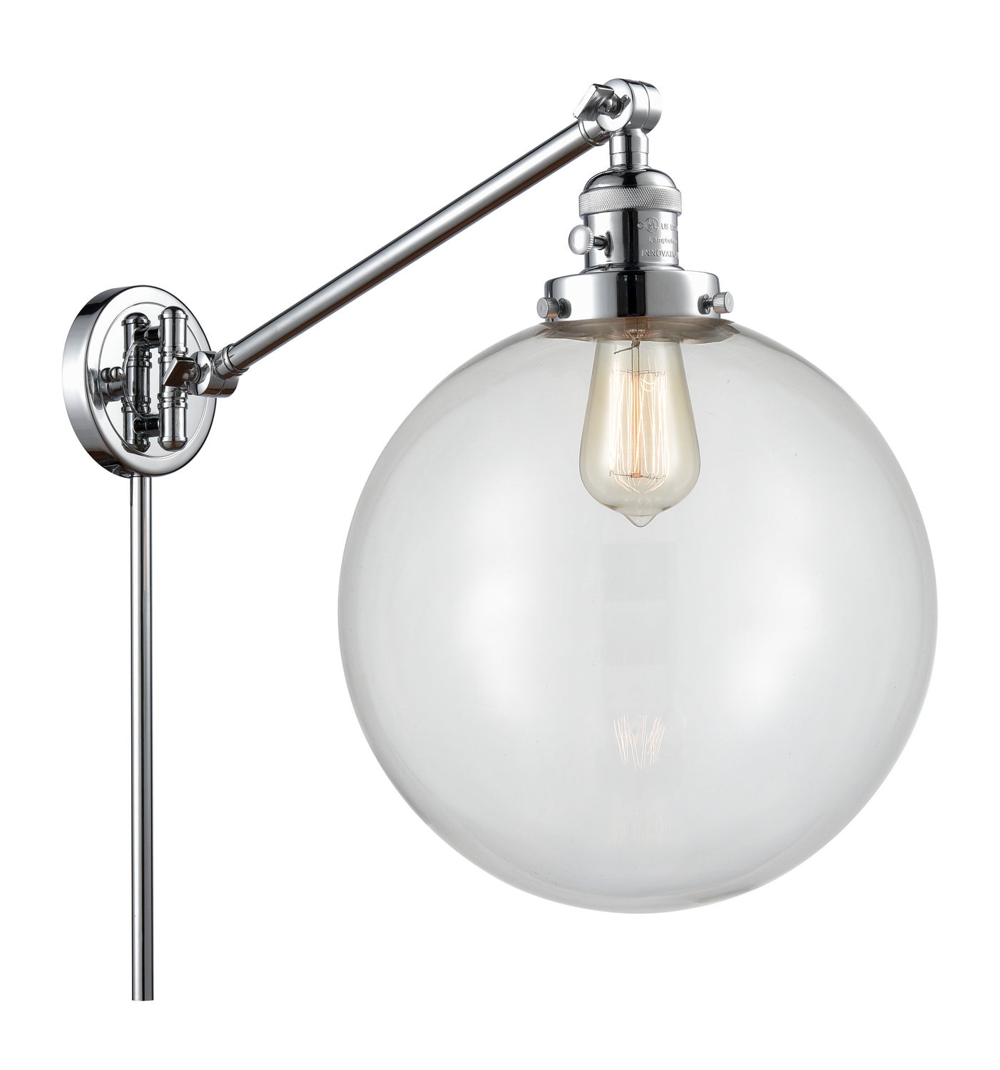 Innovations - 237-PC-G202-12 - One Light Swing Arm Lamp - Franklin Restoration - Polished Chrome