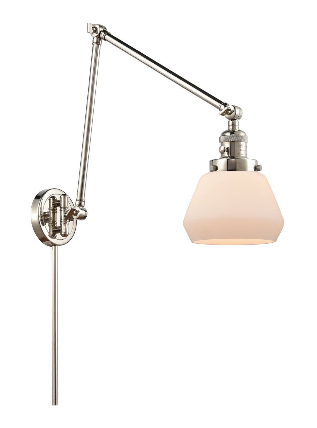 Innovations - 238-PN-G171 - One Light Swing Arm Lamp - Franklin Restoration - Polished Nickel