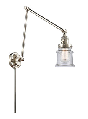 Innovations - 238-PN-G184S - One Light Swing Arm Lamp - Franklin Restoration - Polished Nickel