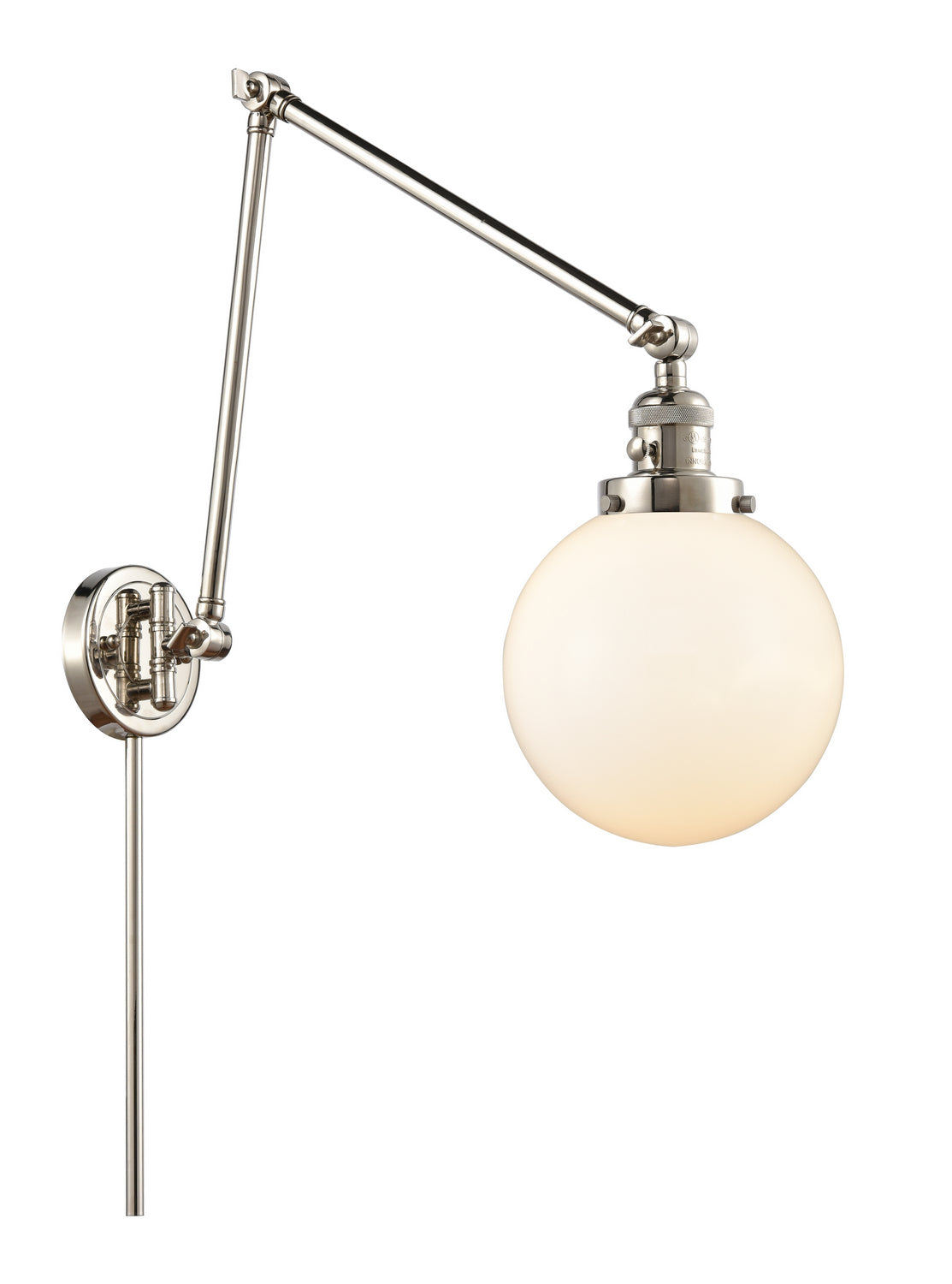 Innovations - 238-PN-G201-8 - One Light Swing Arm Lamp - Franklin Restoration - Polished Nickel