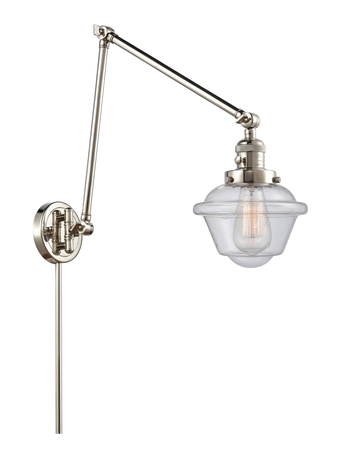 Innovations - 238-PN-G534 - One Light Swing Arm Lamp - Franklin Restoration - Polished Nickel