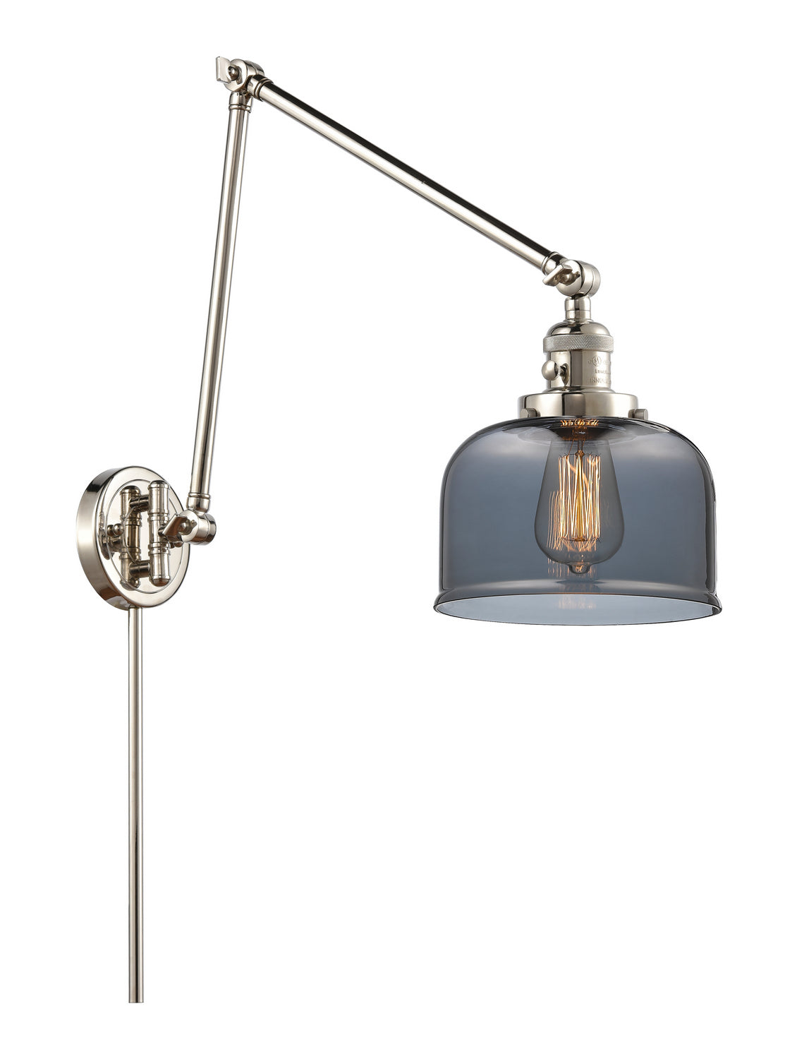 Innovations - 238-PN-G73 - One Light Swing Arm Lamp - Franklin Restoration - Polished Nickel