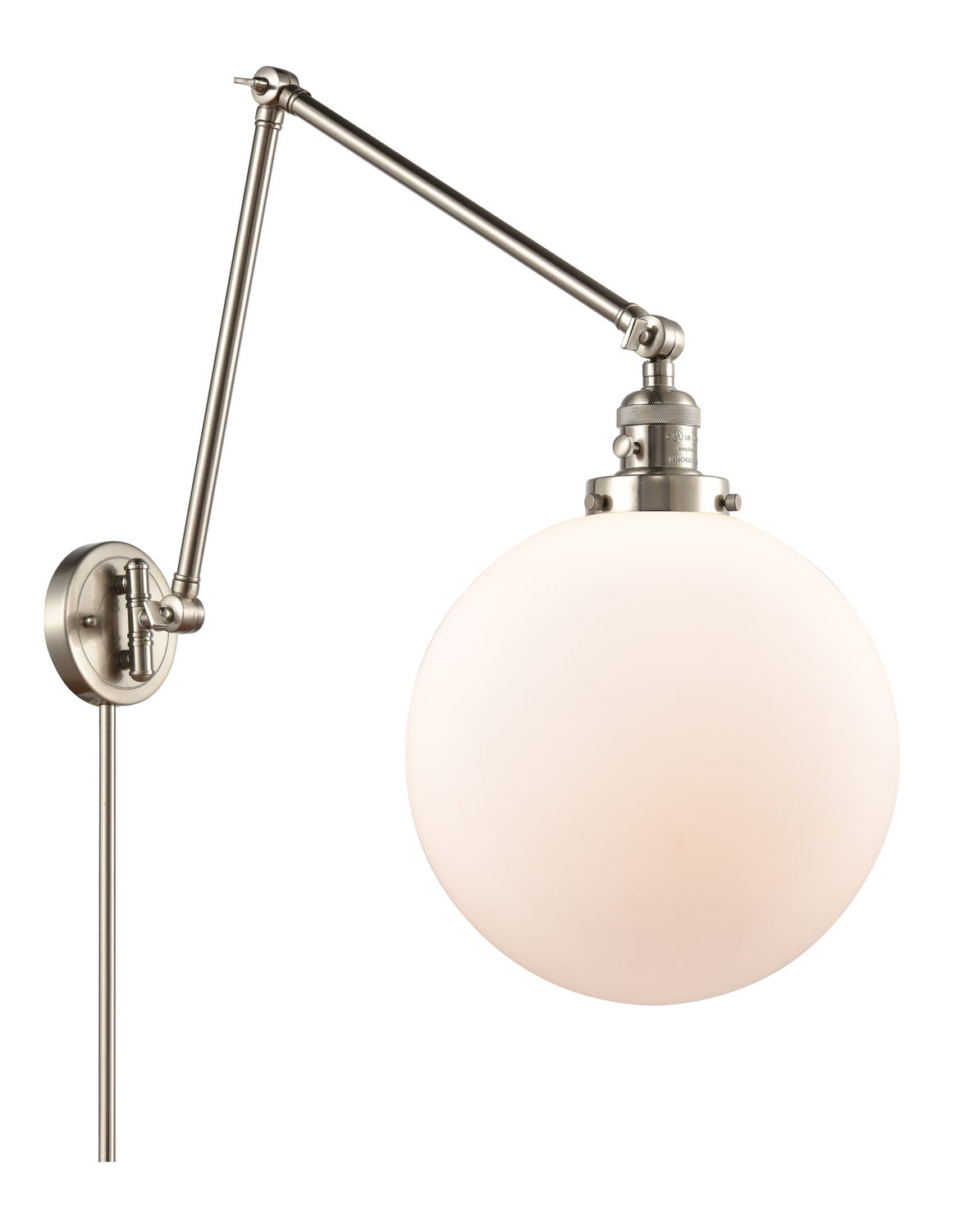 Innovations - 238-SN-G201-12 - One Light Swing Arm Lamp - Franklin Restoration - Brushed Satin Nickel