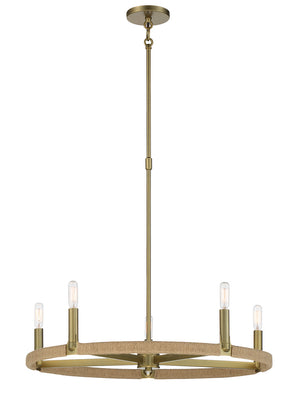 Minka-Lavery - 3865-695 - Five Light Chandelier - Windward Passage - Soft Brass