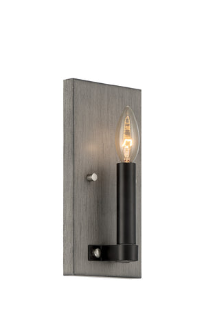 Minka-Lavery - 3871-693 - One Light Wall Mount - Rawson Ridge - Aged Silverwood And Coal