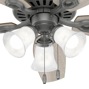 Hunter - 51110 - 52" Ceiling Fan - Builder - Matte Silver