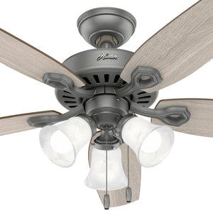 Hunter - 51110 - 52" Ceiling Fan - Builder - Matte Silver