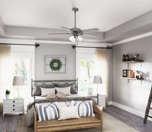 Hunter - 51110 - 52" Ceiling Fan - Builder - Matte Silver