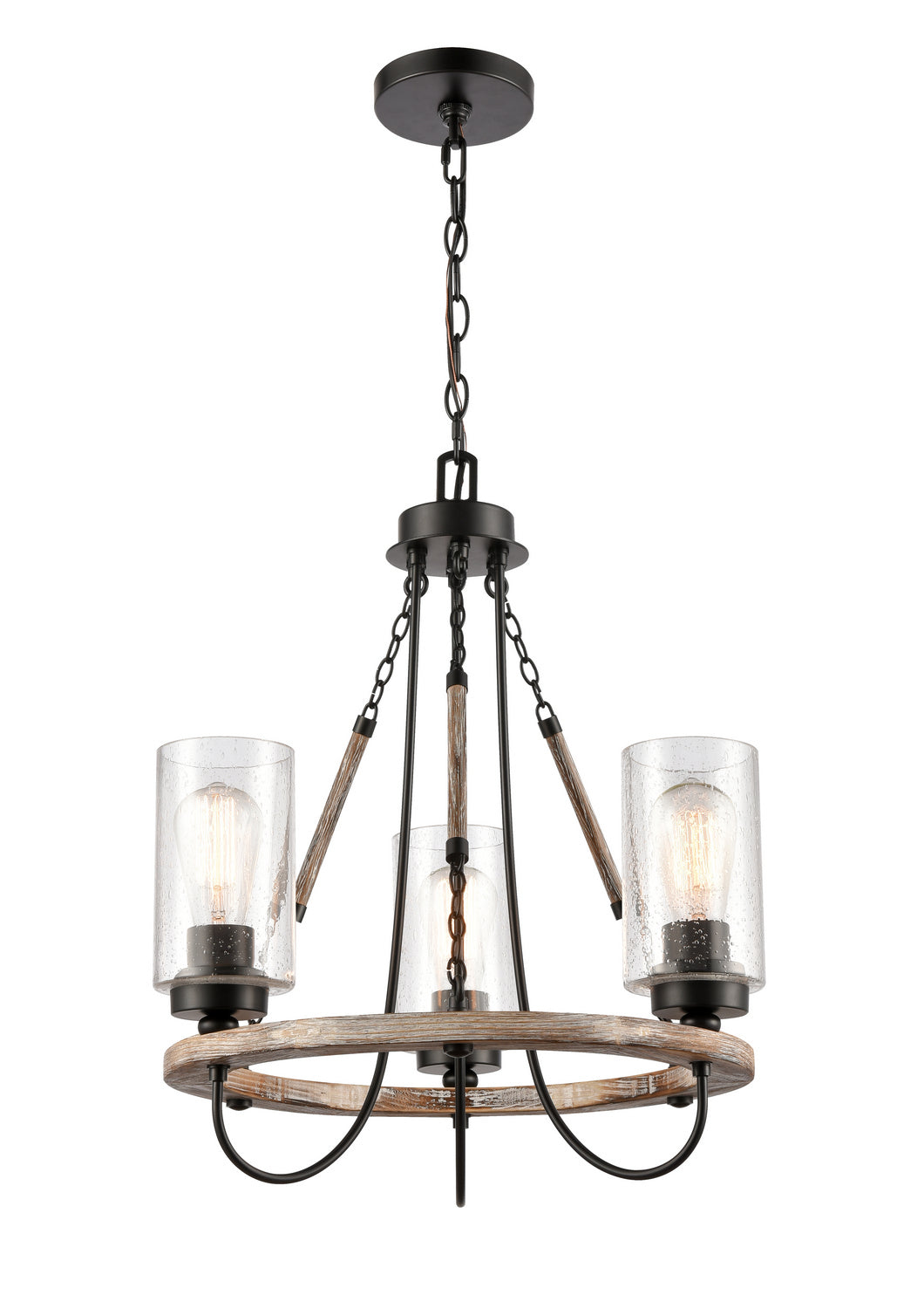 Innovations - 442-3CR-BK-SDY - Three Light Mini Chandelier - Matte Black