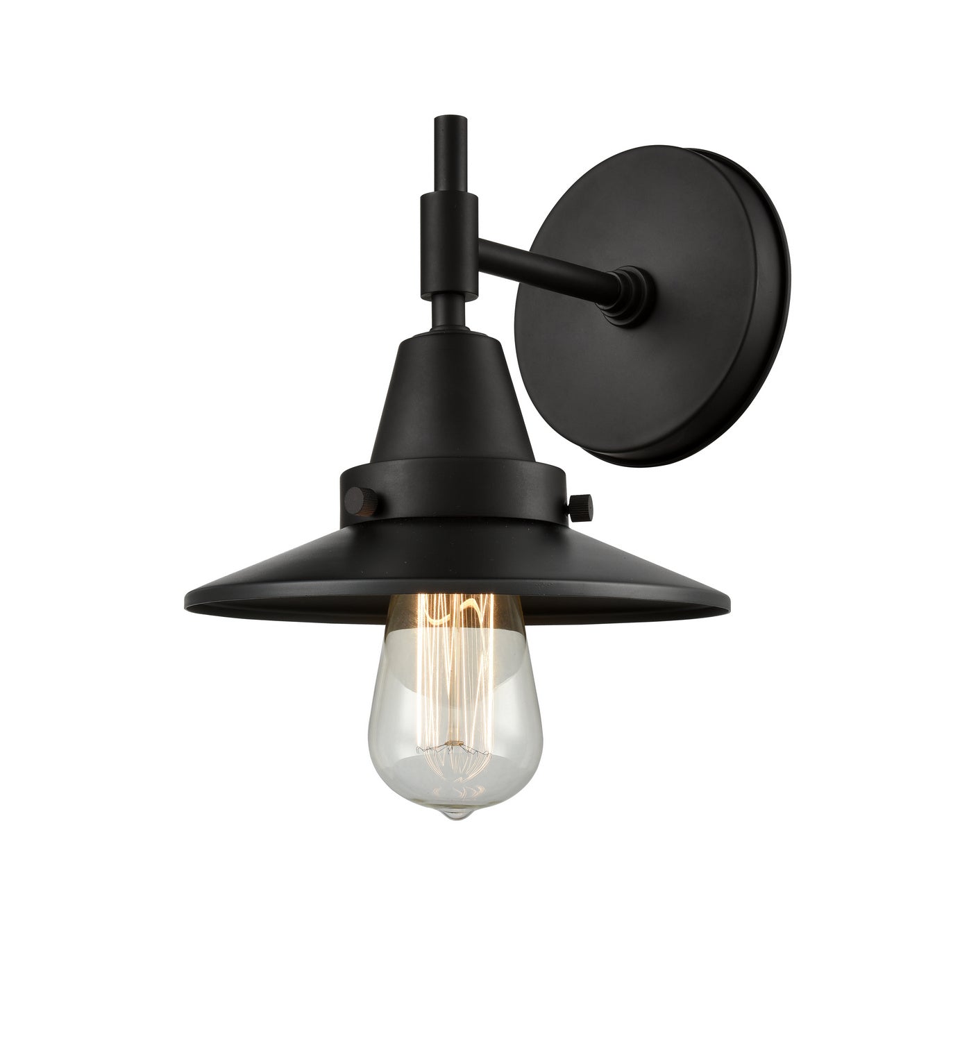 Innovations - 447-1W-BK-M6-BK - One Light Wall Sconce - Caden - Matte Black