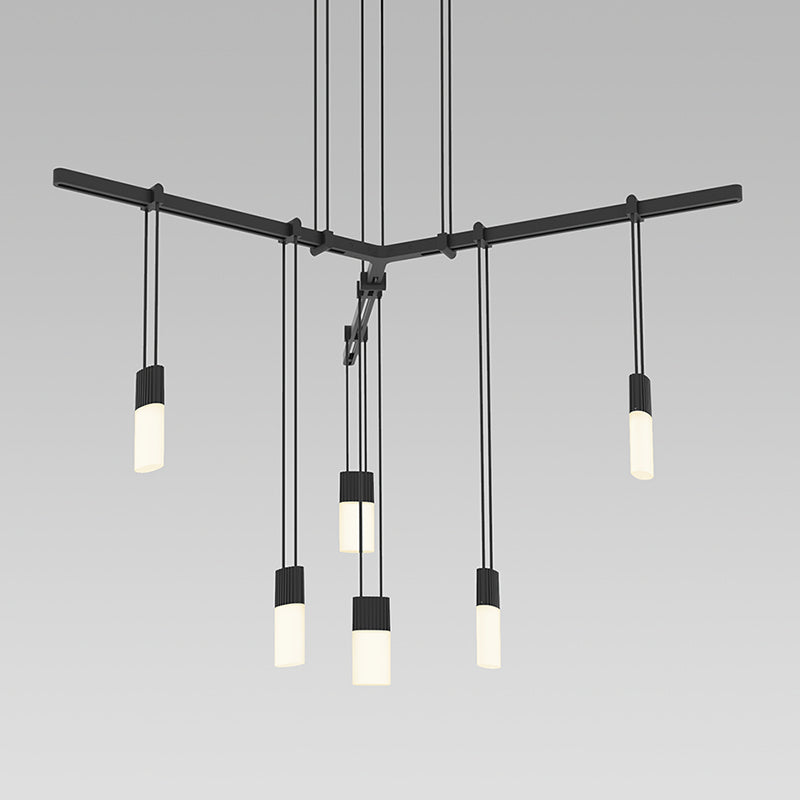 Sonneman - S1C24K-JR18XX28-RP02 - Six Light Pendant - Suspenders - Satin Black