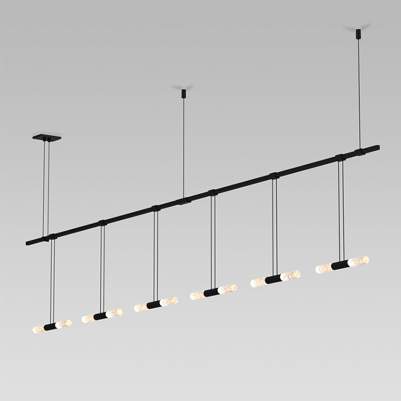 Sonneman - S1U36K-MC06XXA2-RP13 - Six Light Pendant - Suspenders - Satin Black