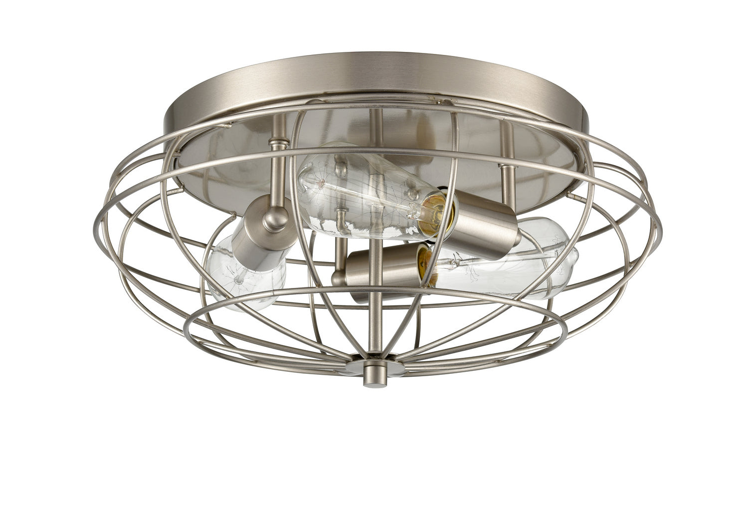 Innovations - 510-3C-SN-LED - LED Flush Mount - Austere - Brushed Satin Nickel