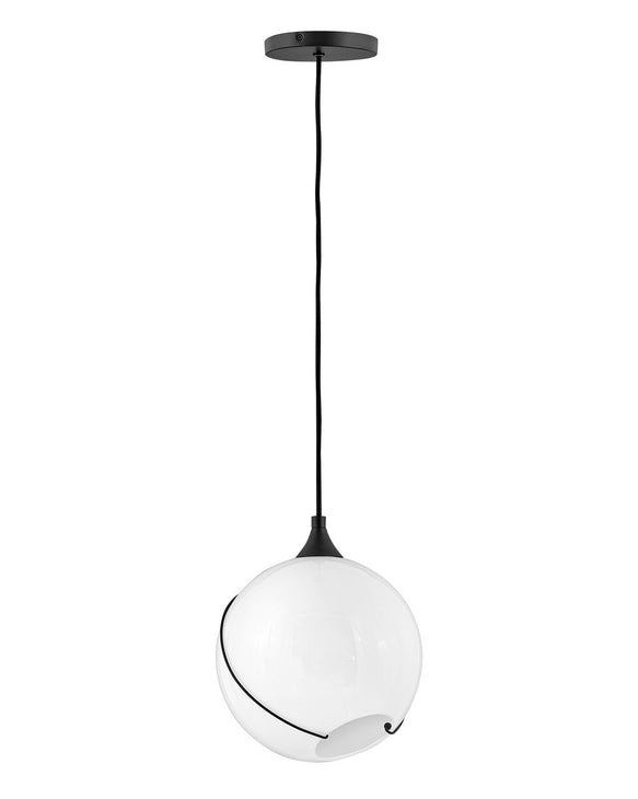 Hinkley - 30303BLK-WH - LED Pendant - Skye - Black