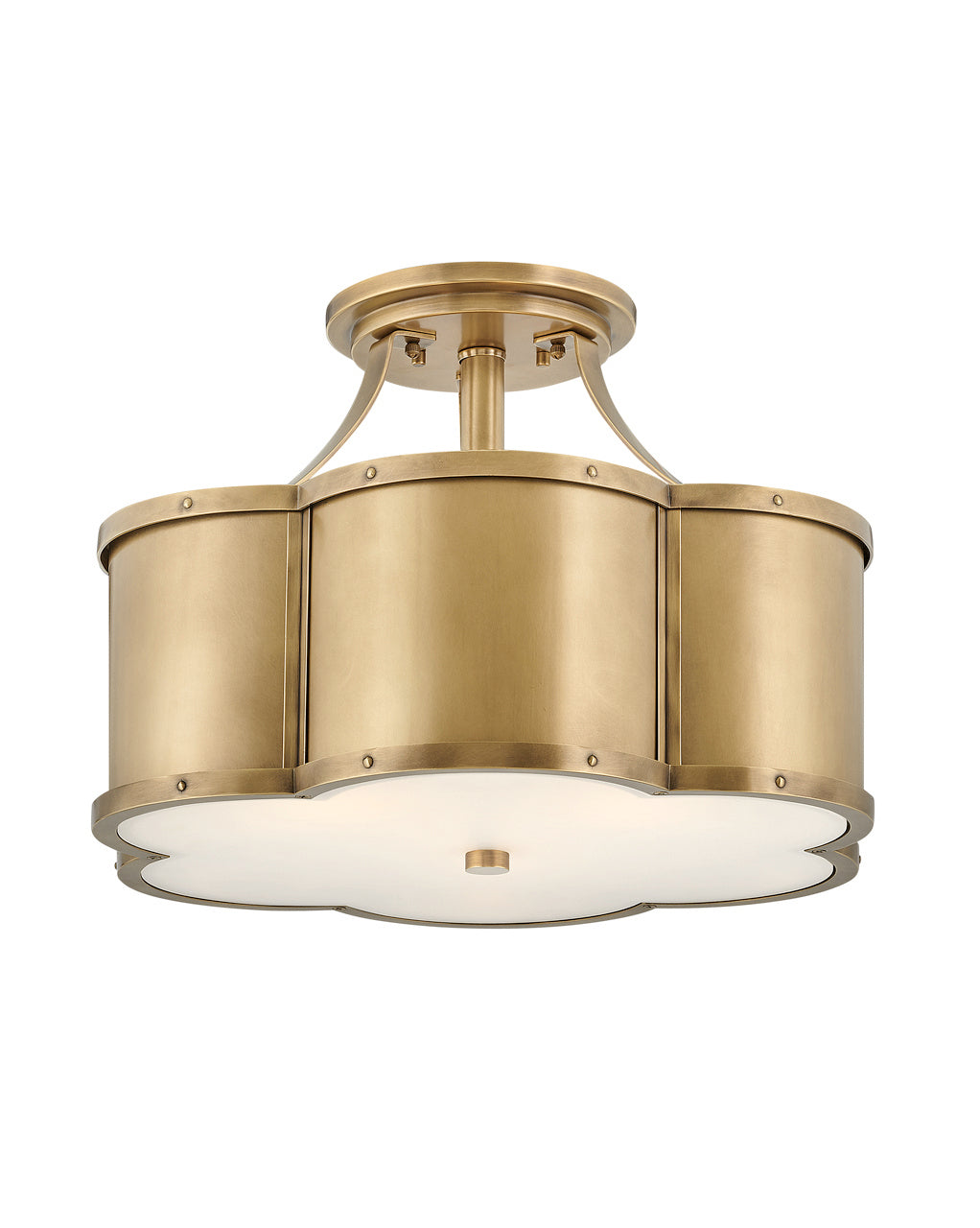 Hinkley - 4444HB - LED Semi-Flush Mount - Chance - Heritage Brass