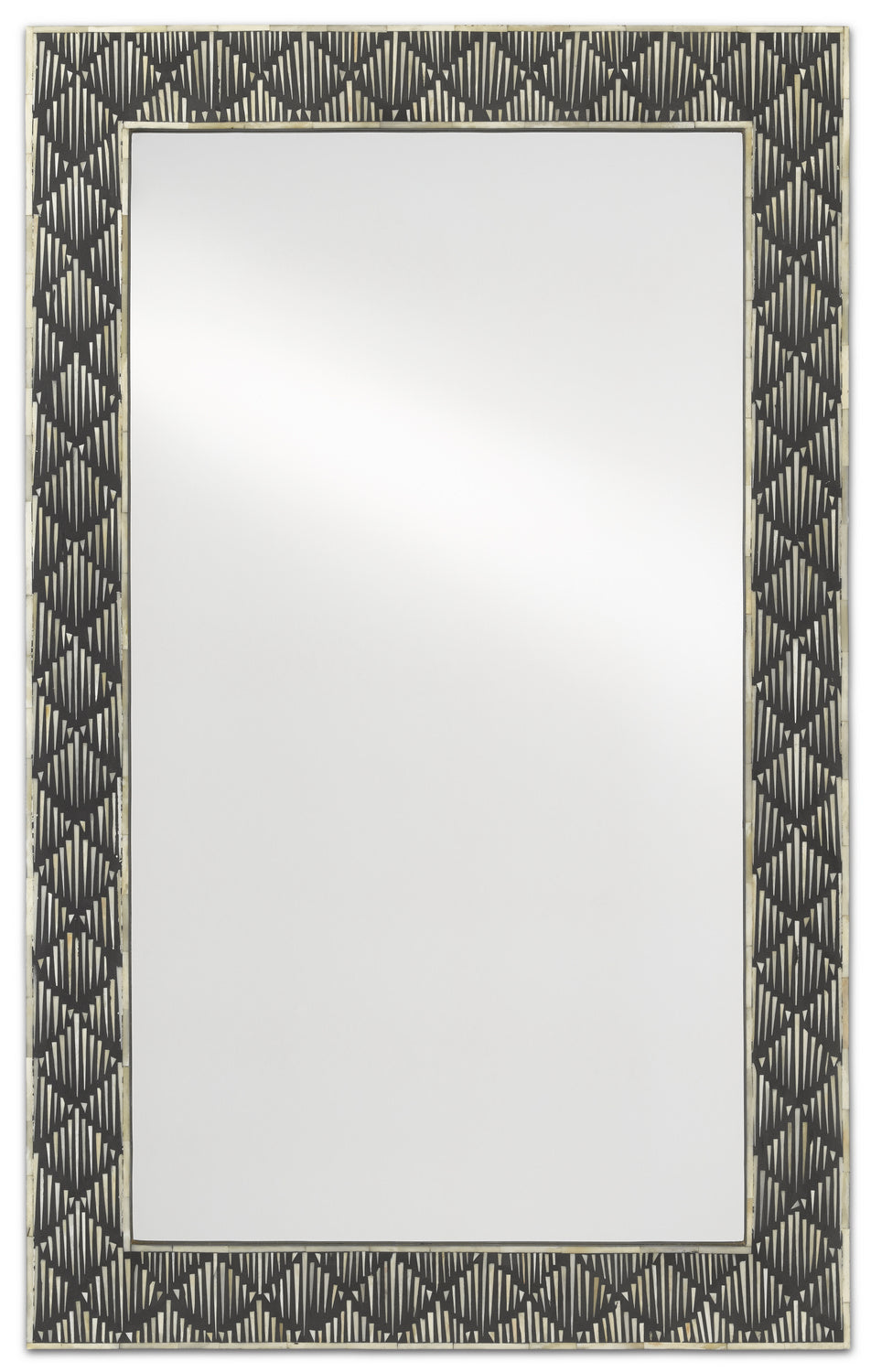 Currey and Company - 1000-0090 - Mirror - Davos - Black/White/Mirror