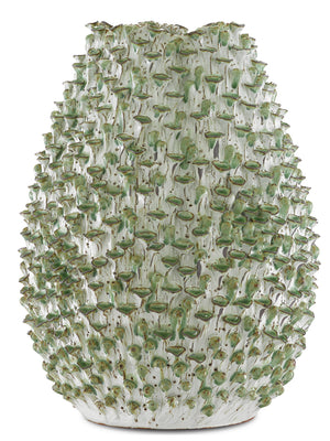 Currey and Company - 1200-0302 - Vase - Milione - White/Green