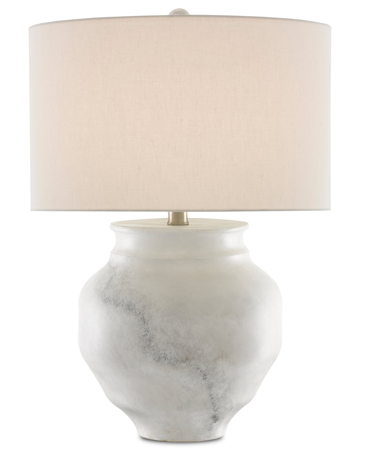 Currey and Company - 6000-0623 - One Light Table Lamp - Kalossi - White/Gray/Contemporary Silver Leaf