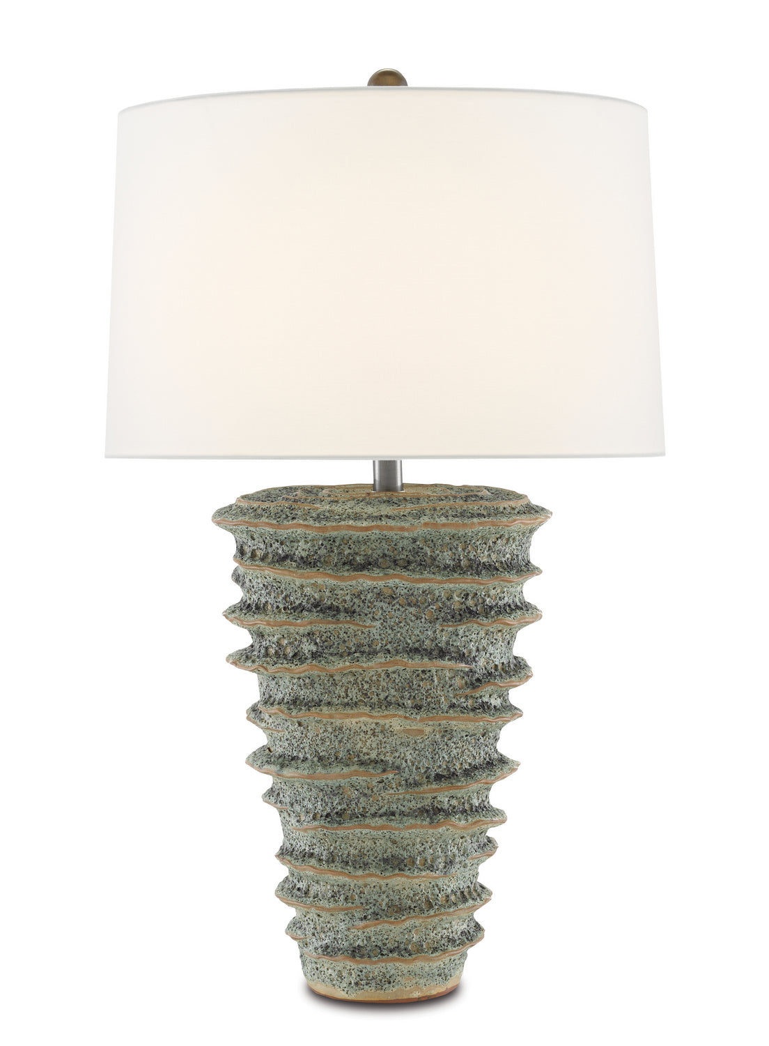 Currey and Company - 6000-0682 - One Light Table Lamp - Sunken - Green Moss