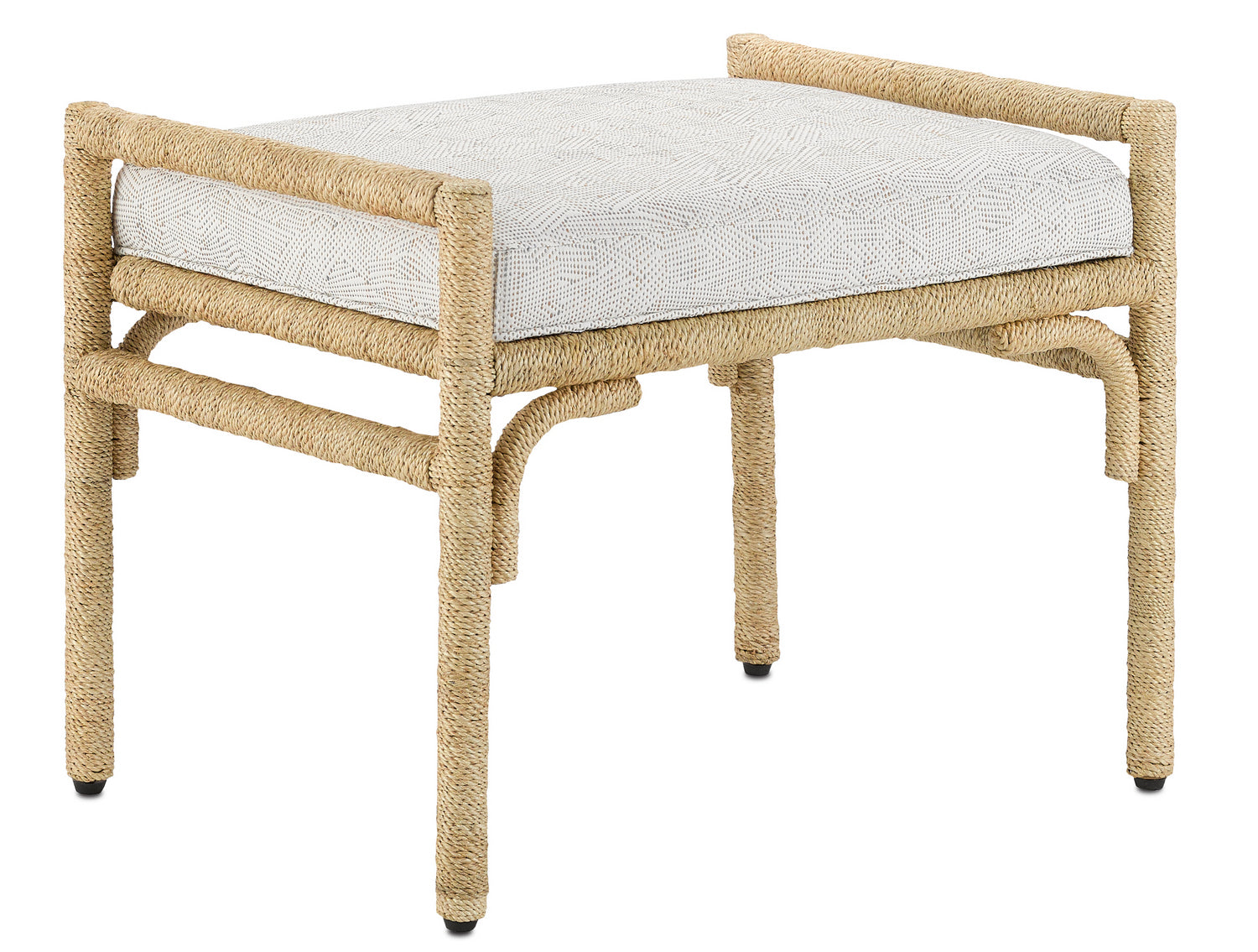 Currey and Company - 7000-1162 - Ottoman - Olisa - Natural