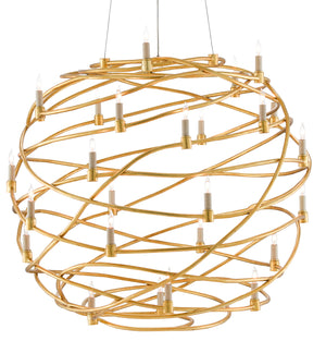 Currey and Company - 9000-0548 - 26 Light Chandelier - Franchette - Contemporary Gold Leaf