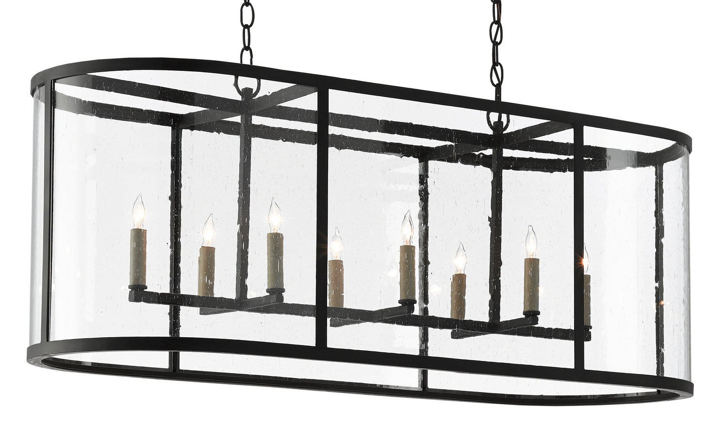 Currey and Company - 9000-0551 - Eight Light Chandelier - Argand - Antique Black