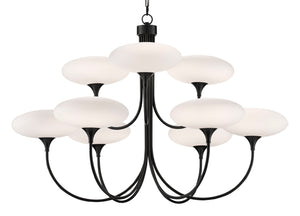 Currey and Company - 9000-0588 - Nine Light Chandelier - Solfeggio - Oil Rubbed Bronze