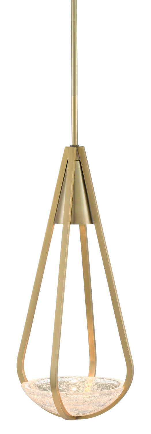 Currey and Company - 9000-0618 - LED Pendant - Nefertiti - Brushed Brass