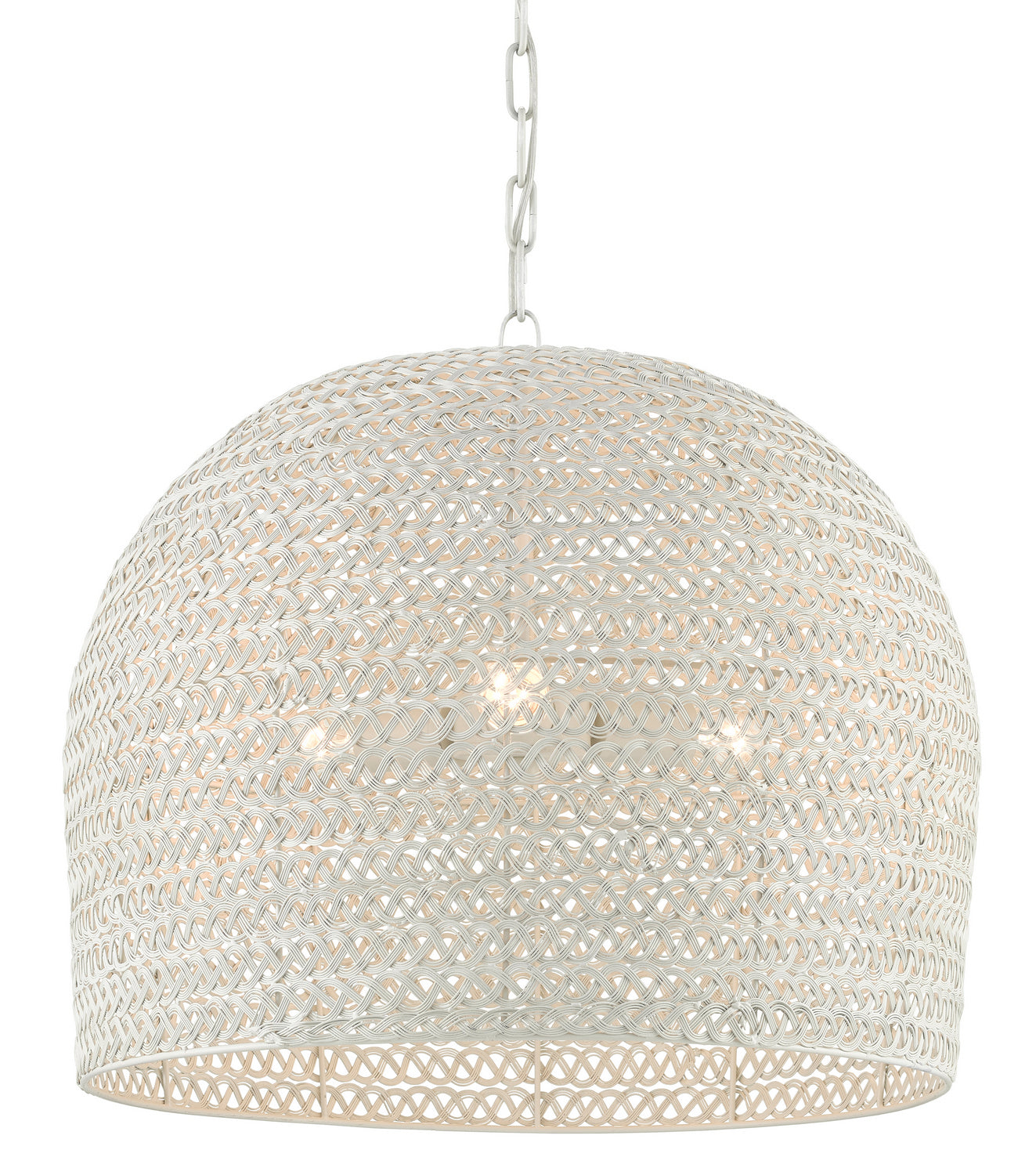 Currey and Company - 9000-0623 - Three Light Chandelier - Piero - White