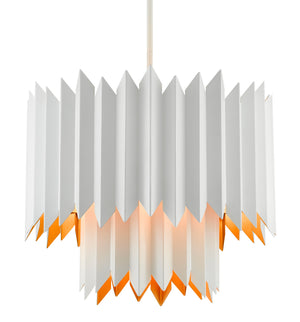 Currey and Company - 9000-0632 - Five Light Chandelier - Syrie - Sugar White/Painted Contemporary Gold